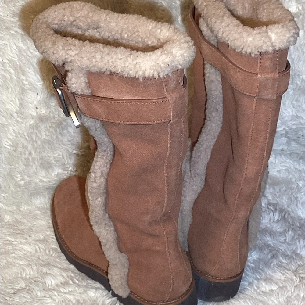 Coach shearling boots size 7